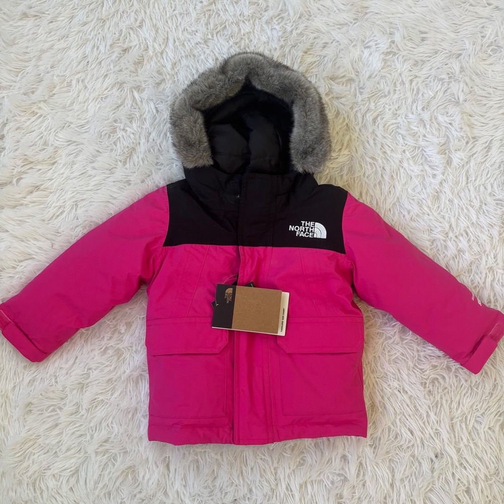 NWT The North Face Toddler McMurdo Down Parka size 2T Pink Faux Fur Hood
